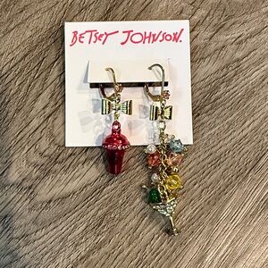 Betsey Johnson Martini Earrings